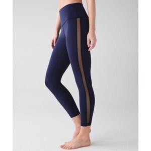 Lululemon. High Times Pant. Wing Mesh. Deep Navy. Size 8